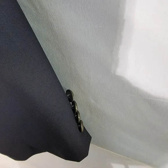 Jos A. Bank Black 100% Wool Blazer Single Breasted Notched Collar Men's Size 48R - Picture 10 of 13